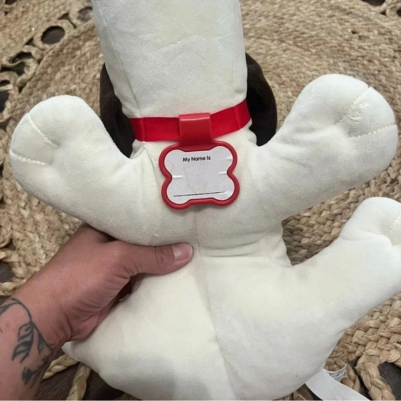 Pound Puppies Plush 17" Hasbro White with Spots with Name Tag Collar Stuffed - Picture 3 of 5